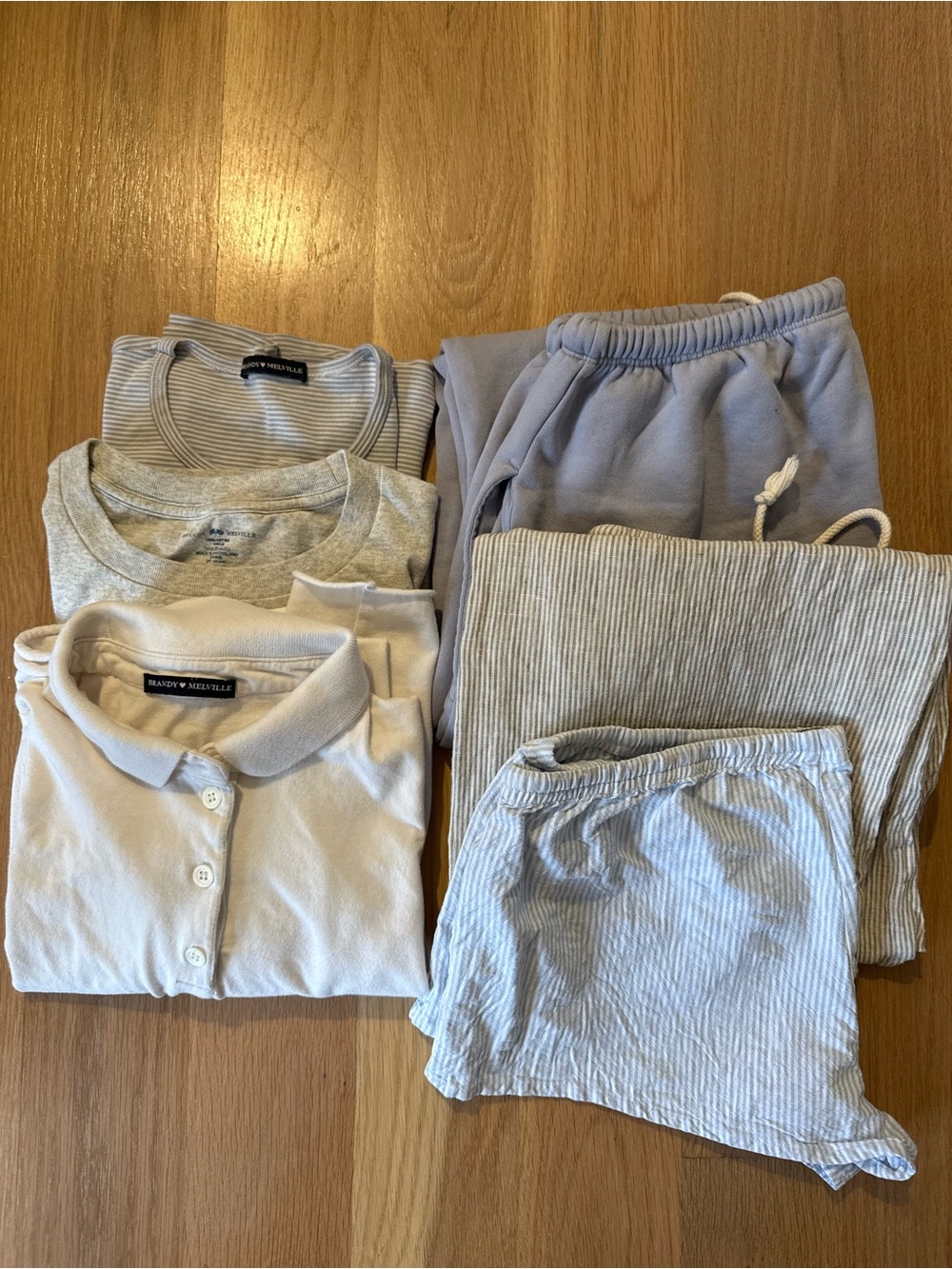 Brandy Melville 6pcs Set of tops and bottoms